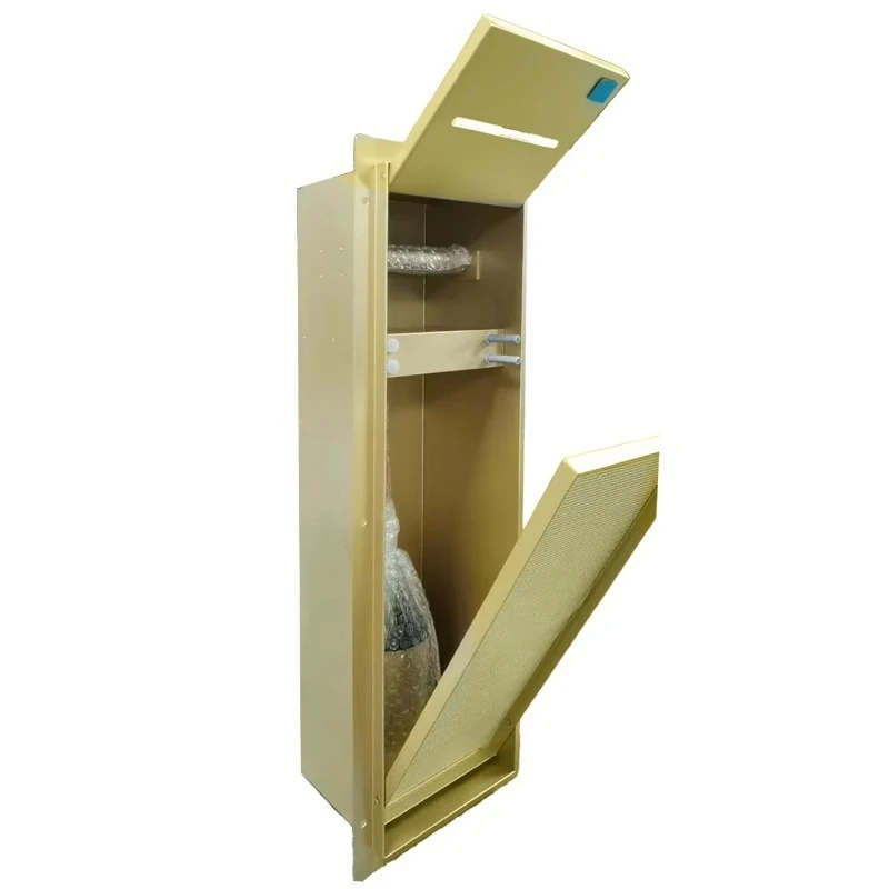 Hidden SUS304 recessed wall niche trash can toilet accessories hidden recessed toilet brush tissue storage rack