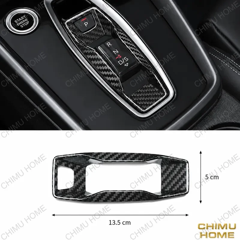 【CHIMU HOME】 Real Carbon Fiber Gear Shift Frame Cover Trim Sticker for Audi A4 A5 Q5 B9 Interior Modification Parts