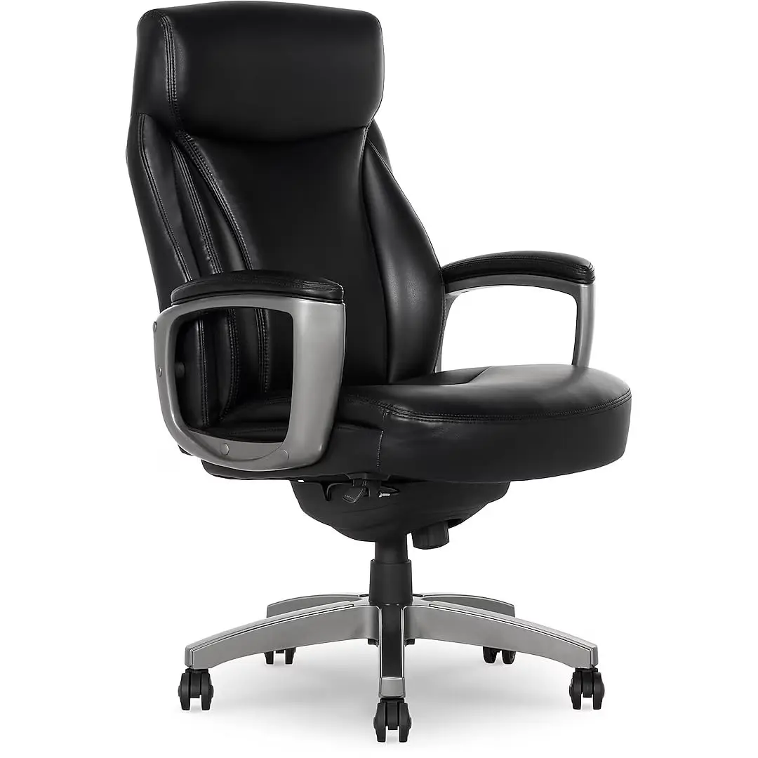 Ergonomic Executive Office Chair Bonded Leather Adjustable Height 29.5D x 28W x 43.25-46.25H Inch 275 lbs Capacity, Customized