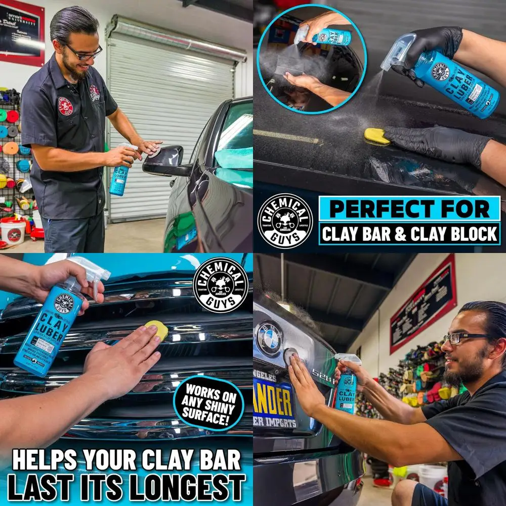 

Clay Bar Kit, Medium Duty with Luber Synthetic Lubricant – Removes Embedded Dirt, Restores Smooth Paint, Preps for Wax and Seala
