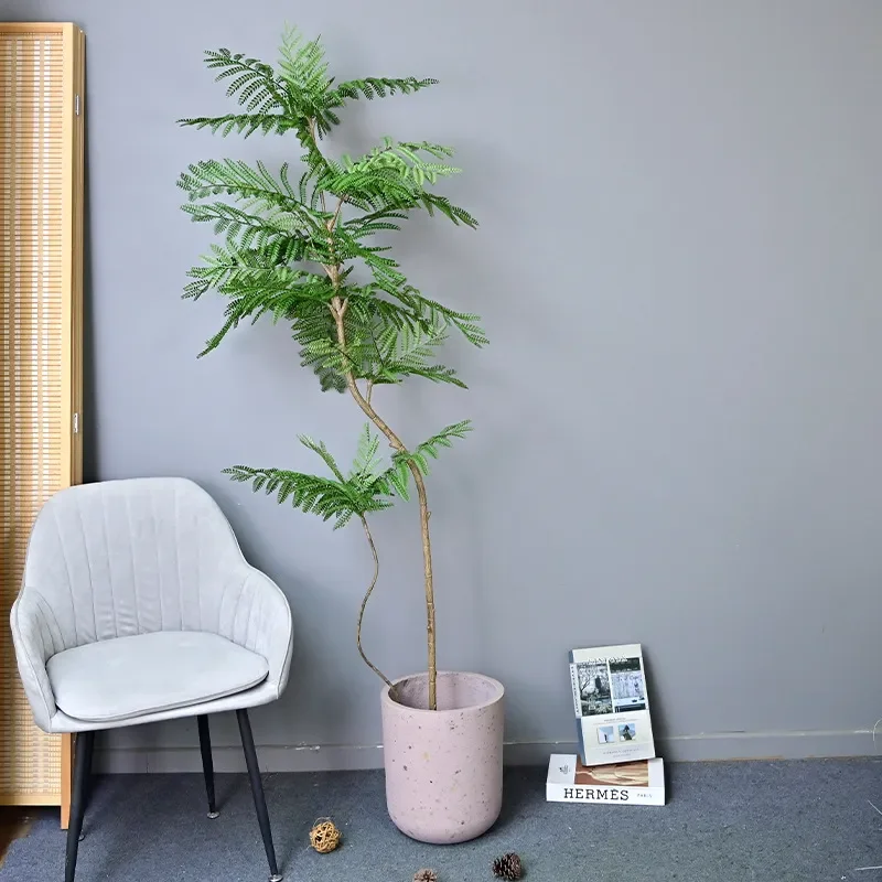Simulation Jacaranda Potted Plant Home Decoration Soft Furnishing Landscaping Nordic Style Living Room Floor Fake Plant