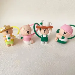 1PC Cute Bear Straw Covers Cartoon Dust Plug Splash Proof Straw Cap for 7-8mm Straw Drinking Water Cup Accessories