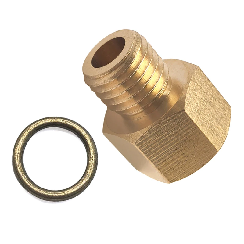 Brass M12x1.5 External Thread Coupling with 1/8 NPT Internal Thread for Oil Pipe Adapter Connection