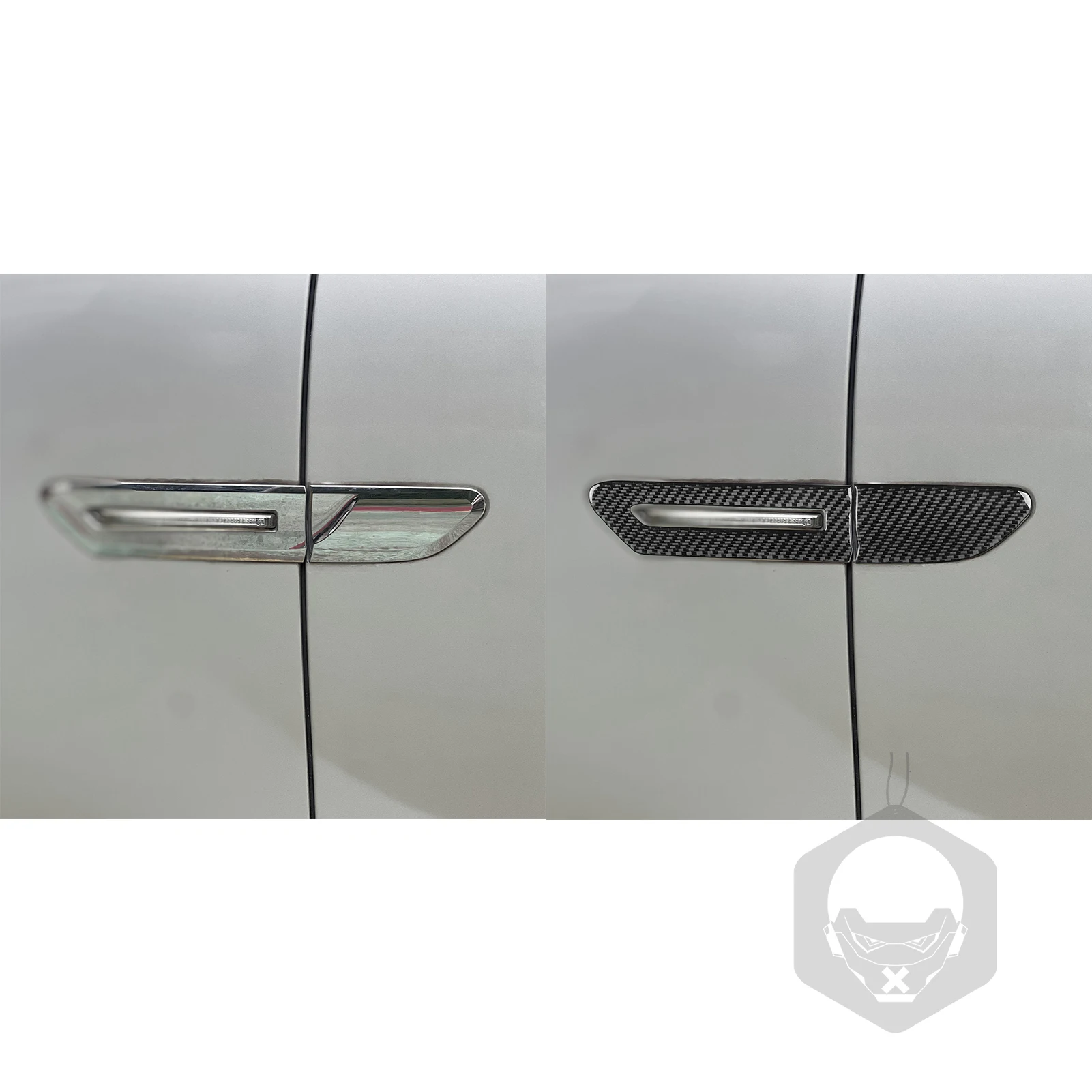 For BMW 7 Series F01 2009-2014 Real Carbon Fiber Stickers Side Fender Turn Signal Lamp Panel Car Accessories Exterior Decorative