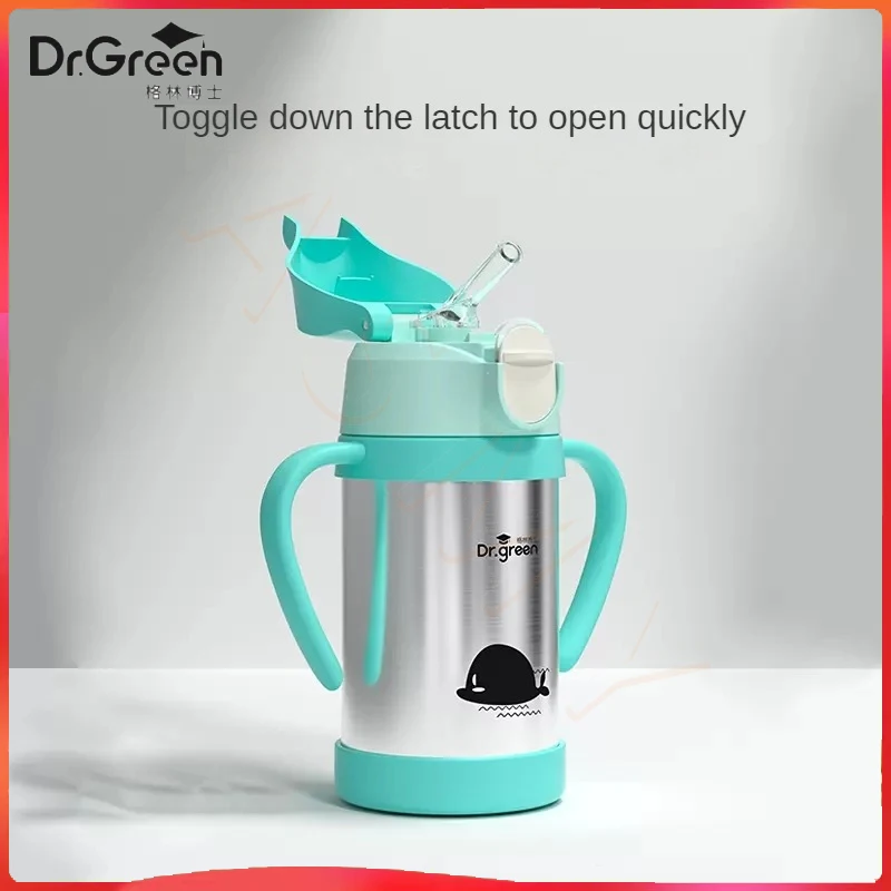 Dr.Green cup insulasi anak-anak, stainless steel 304 Full body dapat dilepas dan dicuci penjaga panas juga dapat menjaga dingin