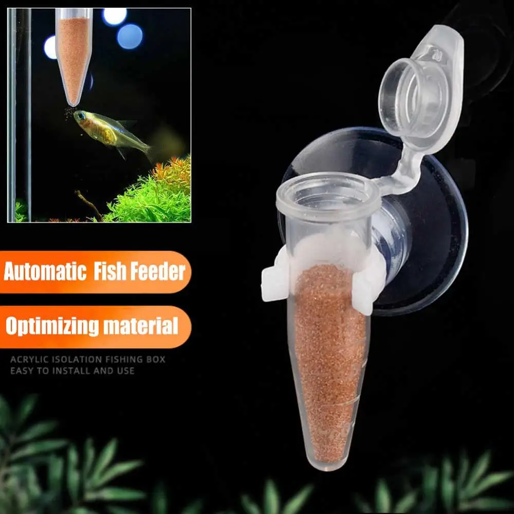 Automatic Fish Feeder Tapered Aquarium Red Worm Feeding Feeder Funnel Cup Fish Food Feed Tool Aquarium Feeder With Suction Cup