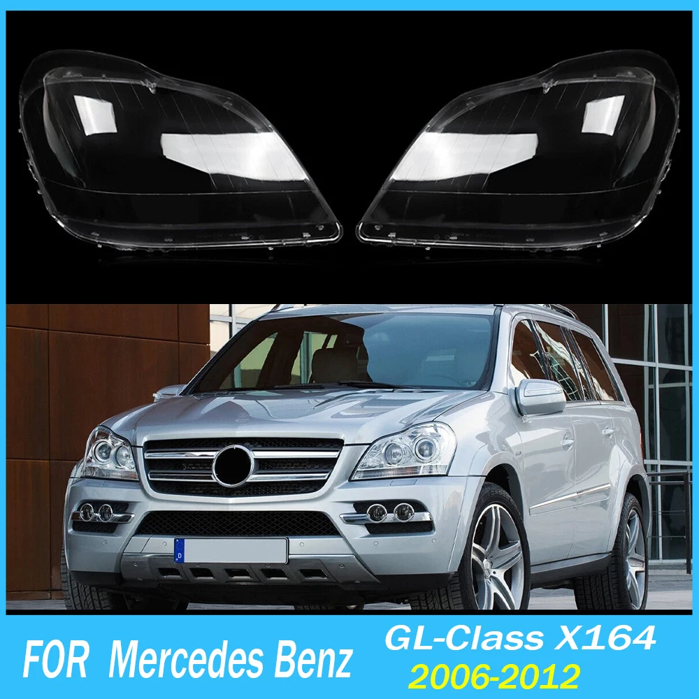 

Front Headlight Lens Cover Transparent Headlamp Cover For Mercedes Benz 2006-2012 GL-Class X164 GL350 GL400 GL450 GL500 GL550