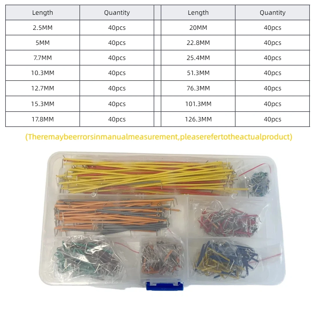 560 Stück in der Box: 14 Arten von Breadboard-Spezialkabeln (40 Stück pro Länge) – Breadboard-Jumperkabel / Verbindungskabel – Detail 2