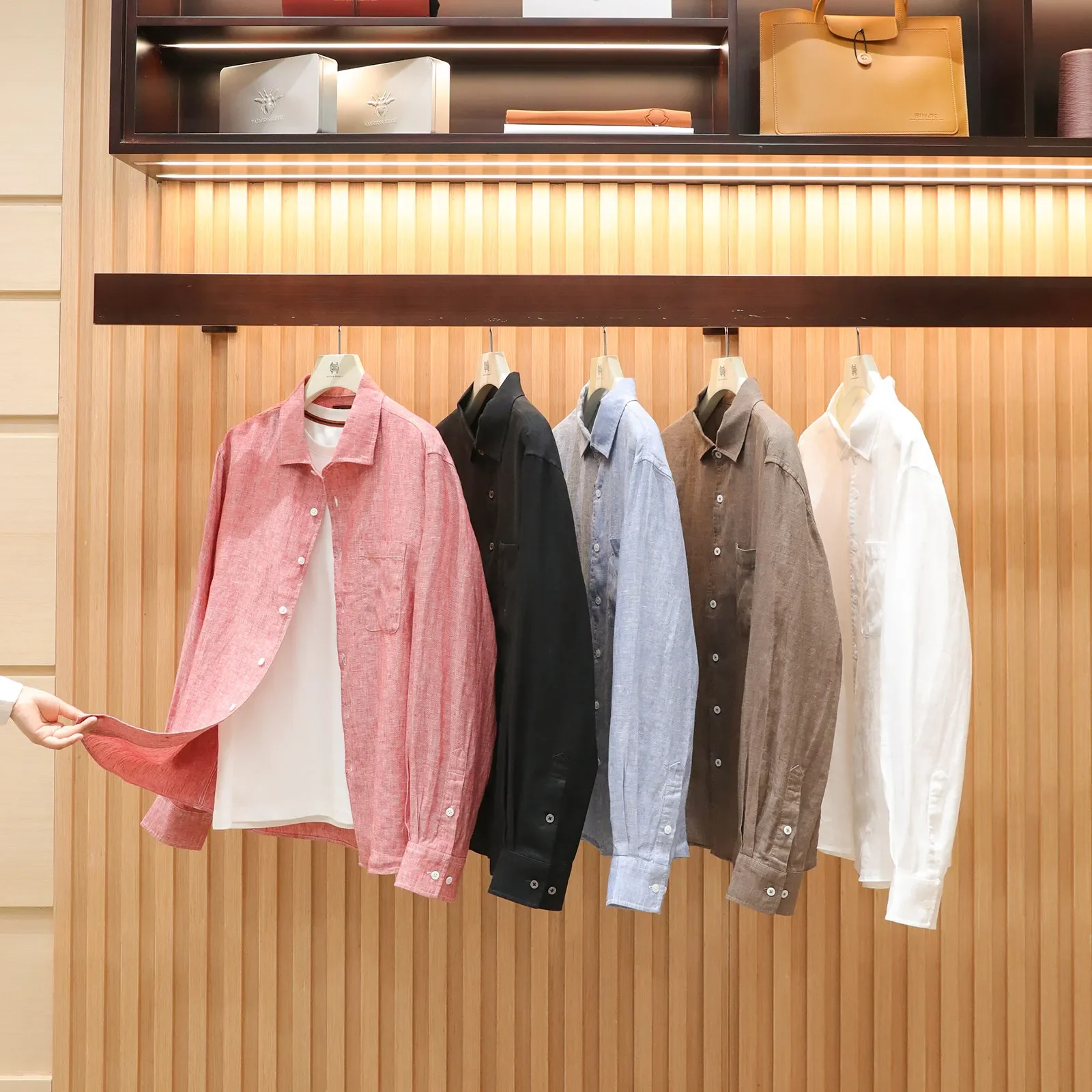 Italian old money style 26 spring and summer new 100% linen lazy style long-sleeved shirt