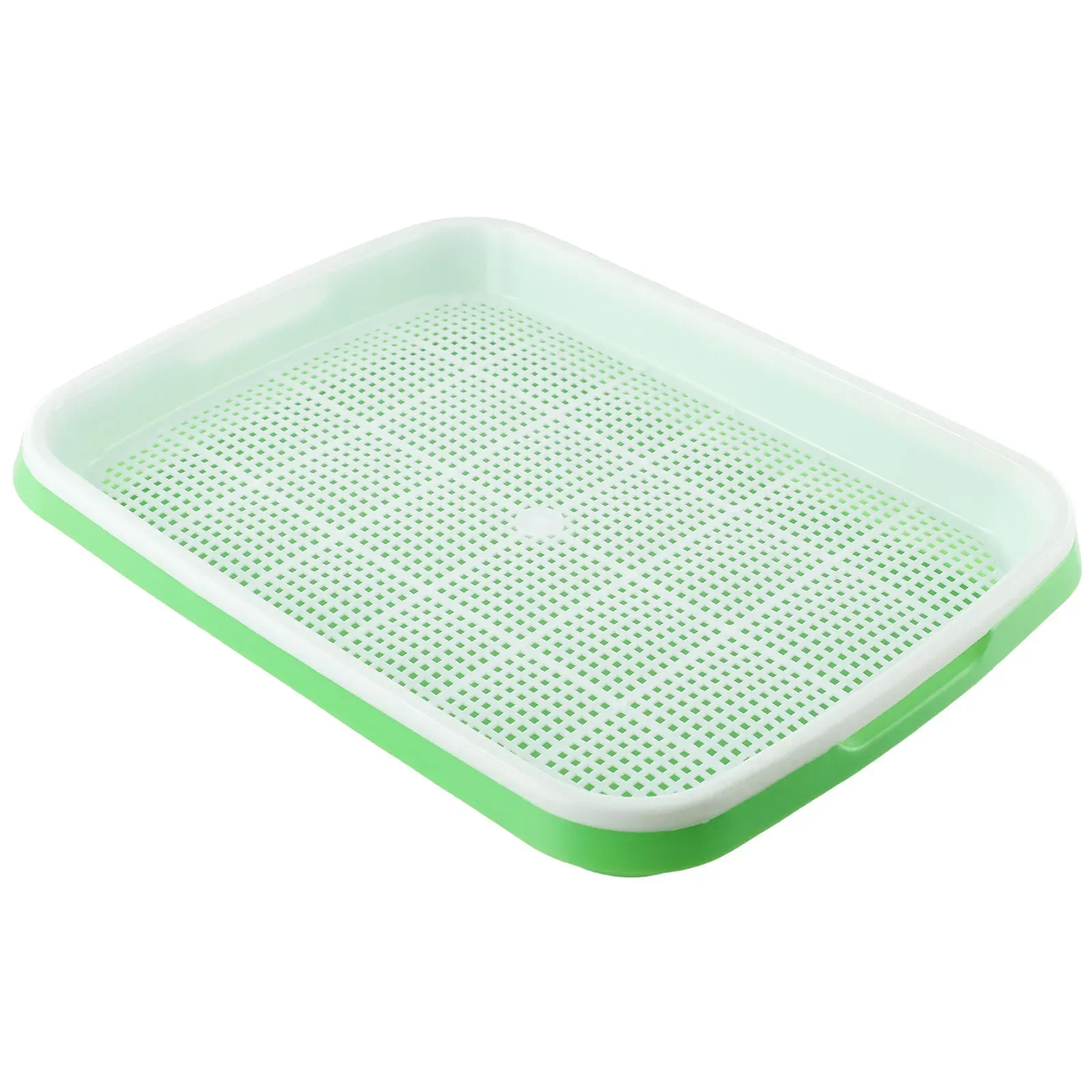 1Set 33x26x5cm Green Plastic Hydroponics  Tray Double Layer Sprout Plate Nursery Pots Plant Care Products Soil And Accessories