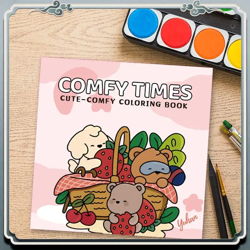 Durable Adult Coloring Book - Easy To Color With Thick Lines, Cozy Scenes Relaxing And Stress-Relieving Perfect For Friends
