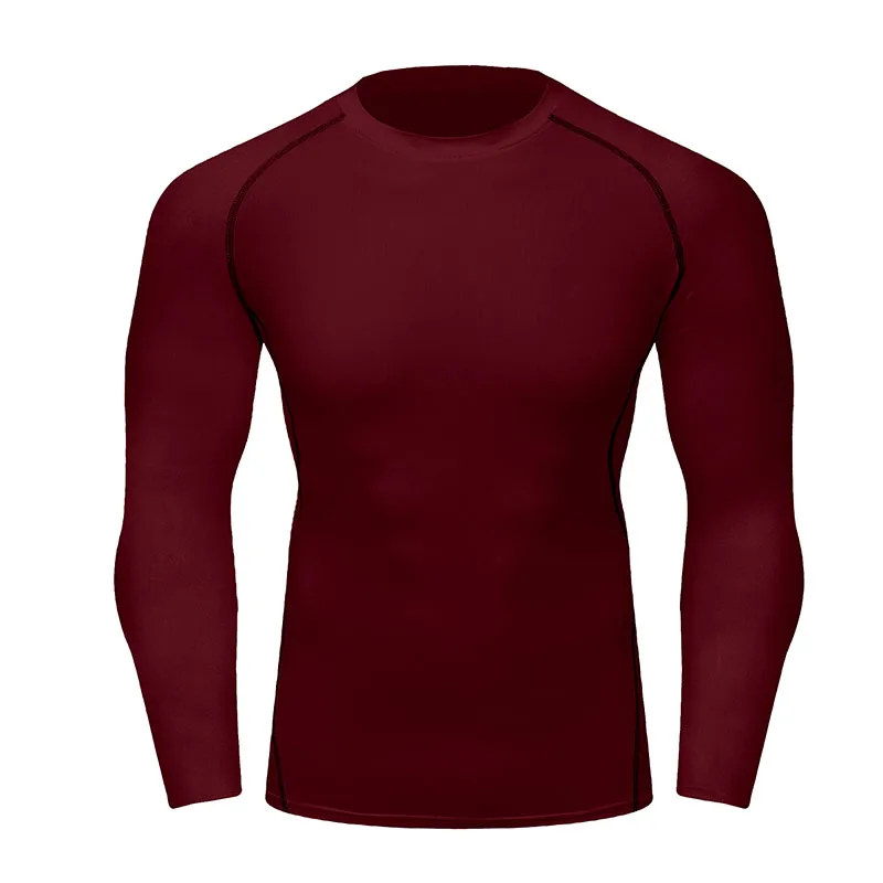 Cody Lundin Men Solid Color 4-Way Stretch Compression Rash Guard Short & Long Sleeve Quick Dry Breathable Gym MMA Sport T-Shirt