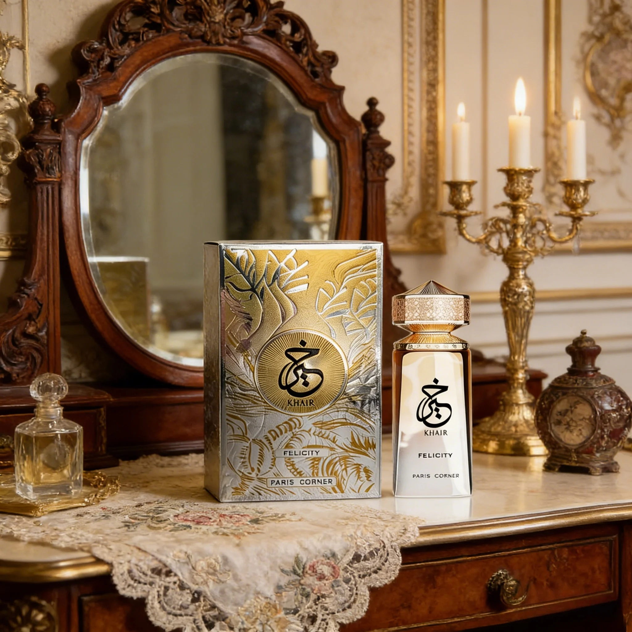 

Khair Felicity Perfume - 3.4 fl oz | Sparkling, Joyful Unisex Perfume with Champagne, Cassis, Rose, Vanilla, Musk