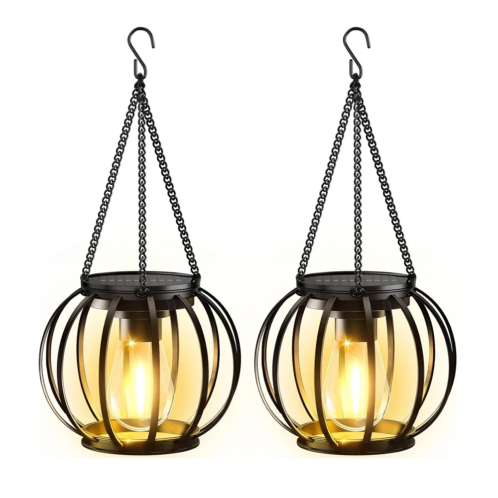

Solar Lanterns Outdoor Lights, Brighter Hanging Solar Lights Outdoor Waterproof, Auto On/Off Outdoor Solar Lights for Garden