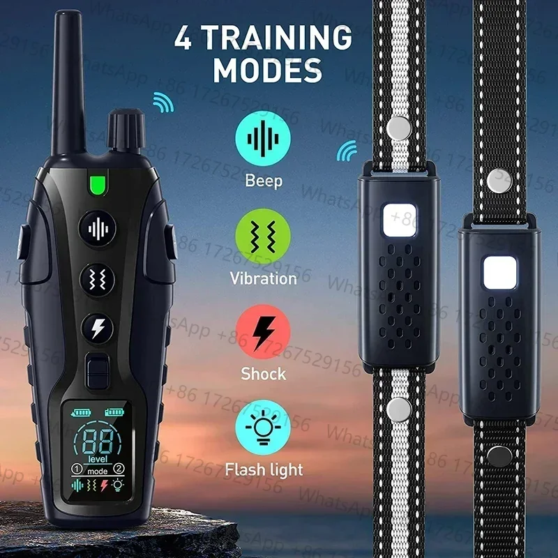 Applicable to1000m Smart Dog Training Collar with Remote Electric Shocker Suitable for Preventing Dog Barking Pet Behavior Train