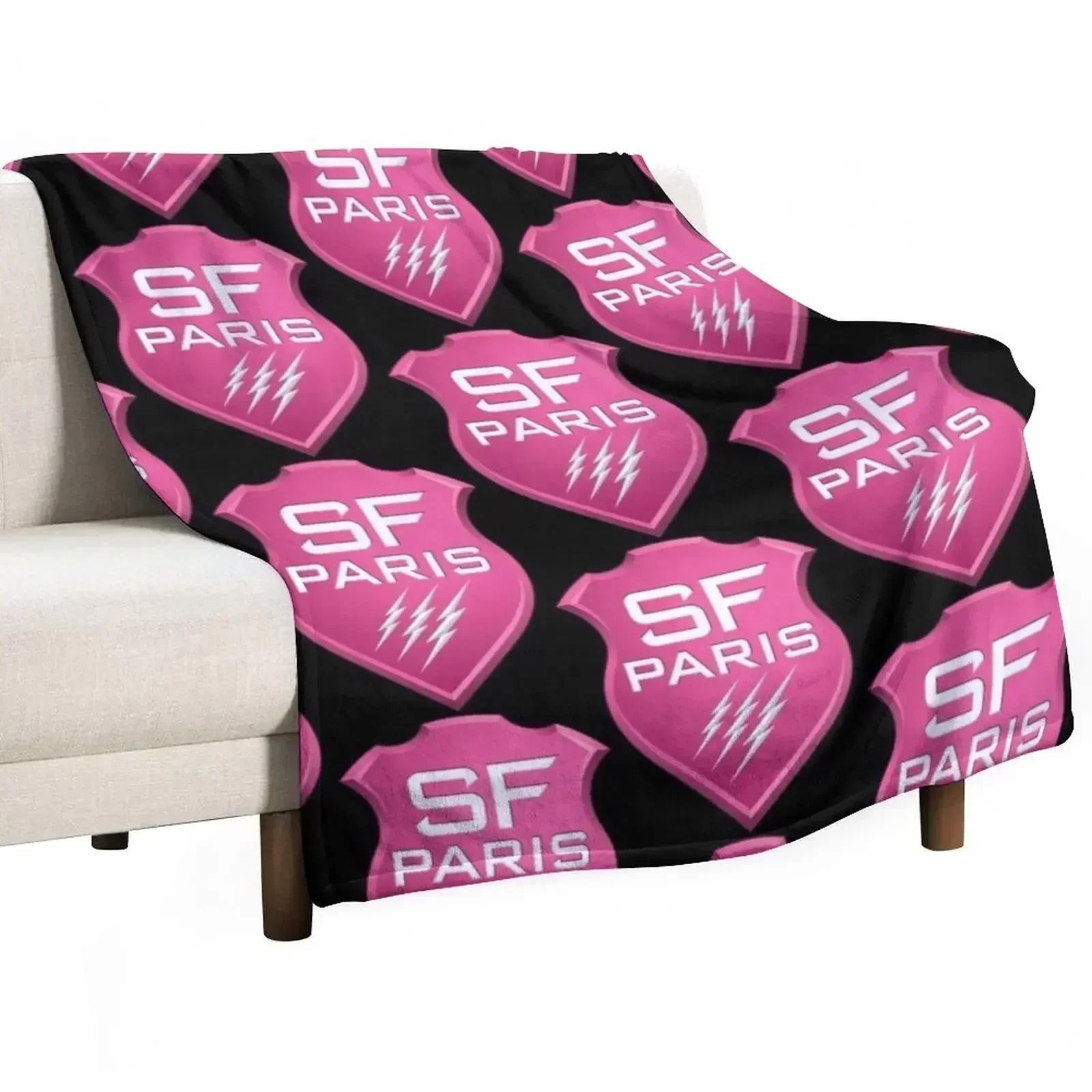 

Stade francais paris rugby Throw Blanket Cozy Sofa Blanket for TV Watching Napping