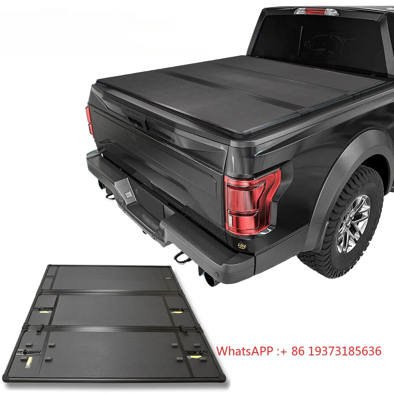 For Ford F150 F-150 6.5FT Truck Bed Pick up Truck Bed Cover Hard Tri Folding Aluminum Tonneau Cover