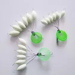 60pcs(10 Groups) Luminous Fishing Float S/M/L Oval Seven-star Float Beans 11mm/13mm/15mm Foam Carp Fishing Tackle Accessory