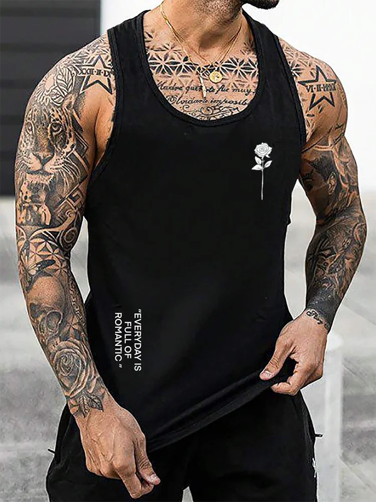 Summer Daily Casual Men\'s Tank Top Urban Street Fashion Men\'s Tank Top Outdoor Sports Men\'s Sleeveless Top 3D Graffiti Printing