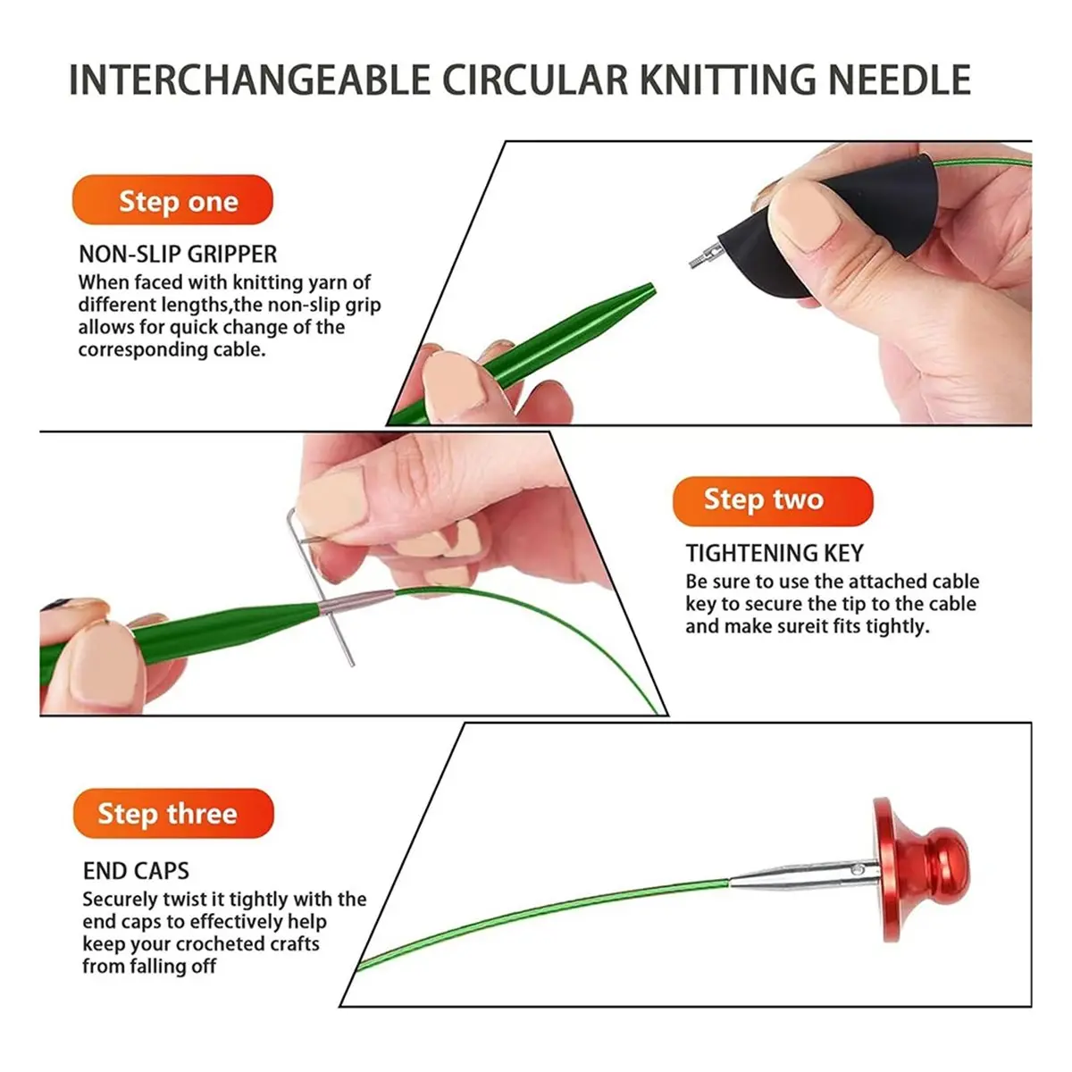 【BAAQ】 Knitting Needles Set Interchangeable Aluminum Circular Knitting Needles Set 13 Pairs of 4 Inch Aluminum Needles