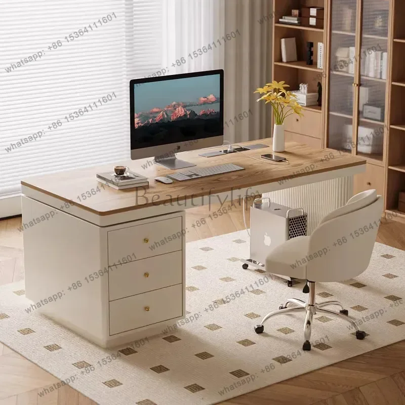 PG Luxury Reception Office Desk Computer Decoration European Aesthetic Office Desk Storage Organizers Tavolino Salon Furniture