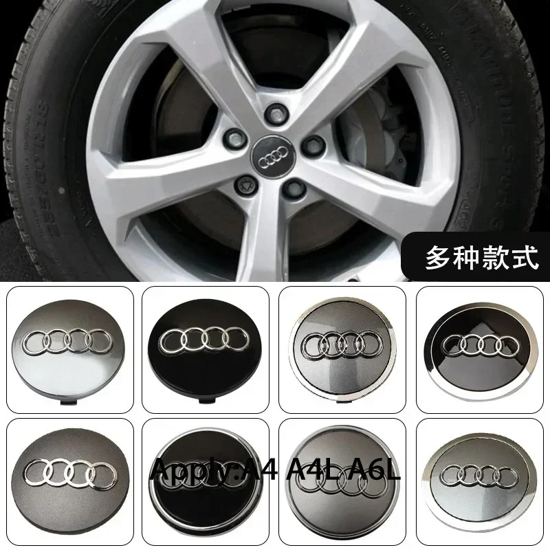 4pcs 60mm 61mm 68mm 69mm Audi Hub Caps Car Wheel Center Caps For Audi A1 A2 A3 A4 A5 A6 A7 A8 S3 S6 Q3 Q5 Q7 Accessories