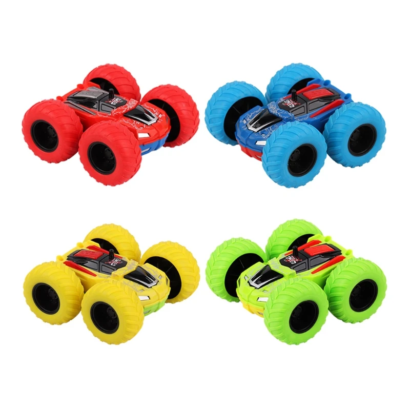 Double-Sided Vibration Inertial Car Toy Pull Back Car Big Tire Four-Wheel Toy Car for Boys and Girls Toddlers