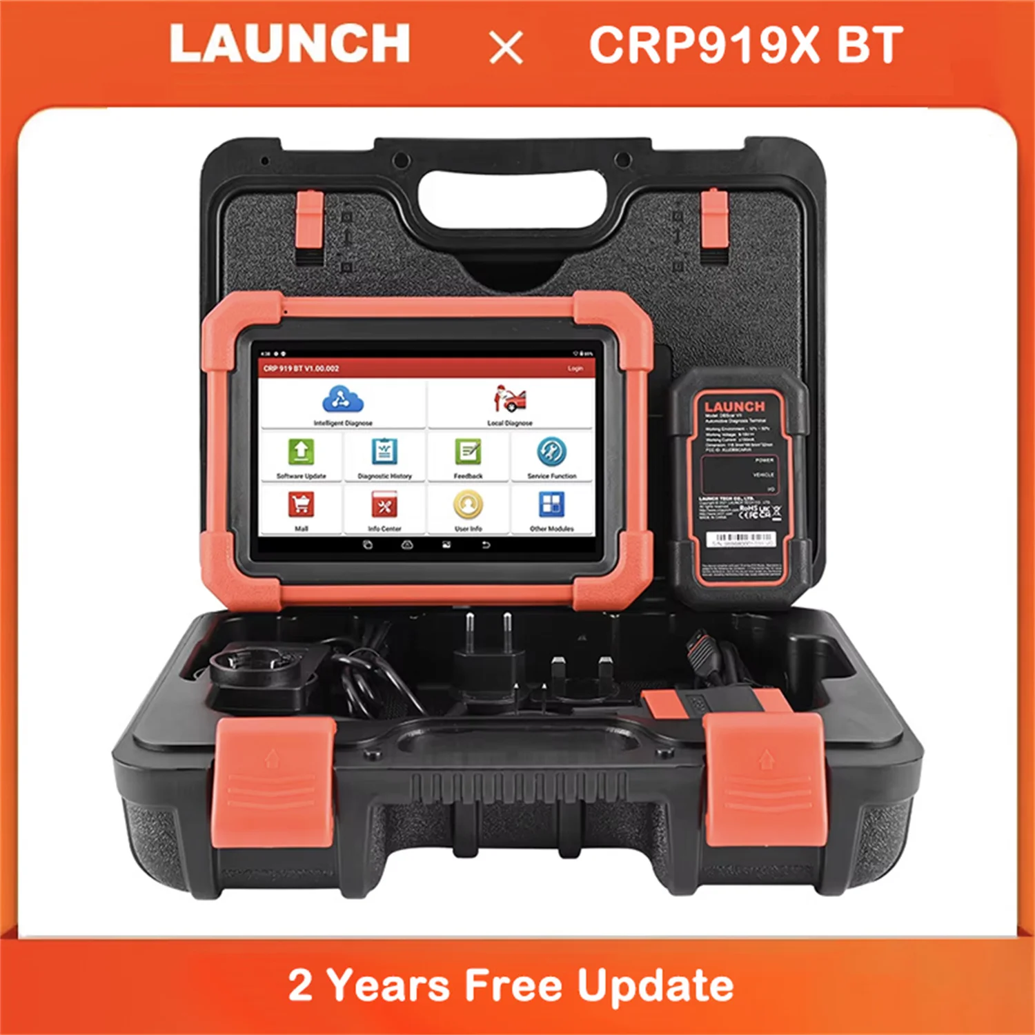 LAUNCH X431 CRP919X BT Automotive OBD2 Scanner Car Diagnostic Tool Codes Reader All System Test FCA ECU Coding Professional Scan