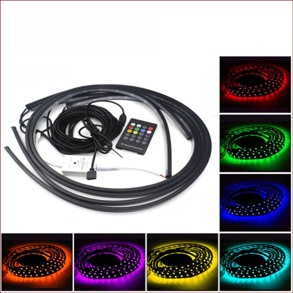 1 Drag 4-5050 Colorful voice-activated  Ambient light Decorative light Undercar light 60 * 90cm