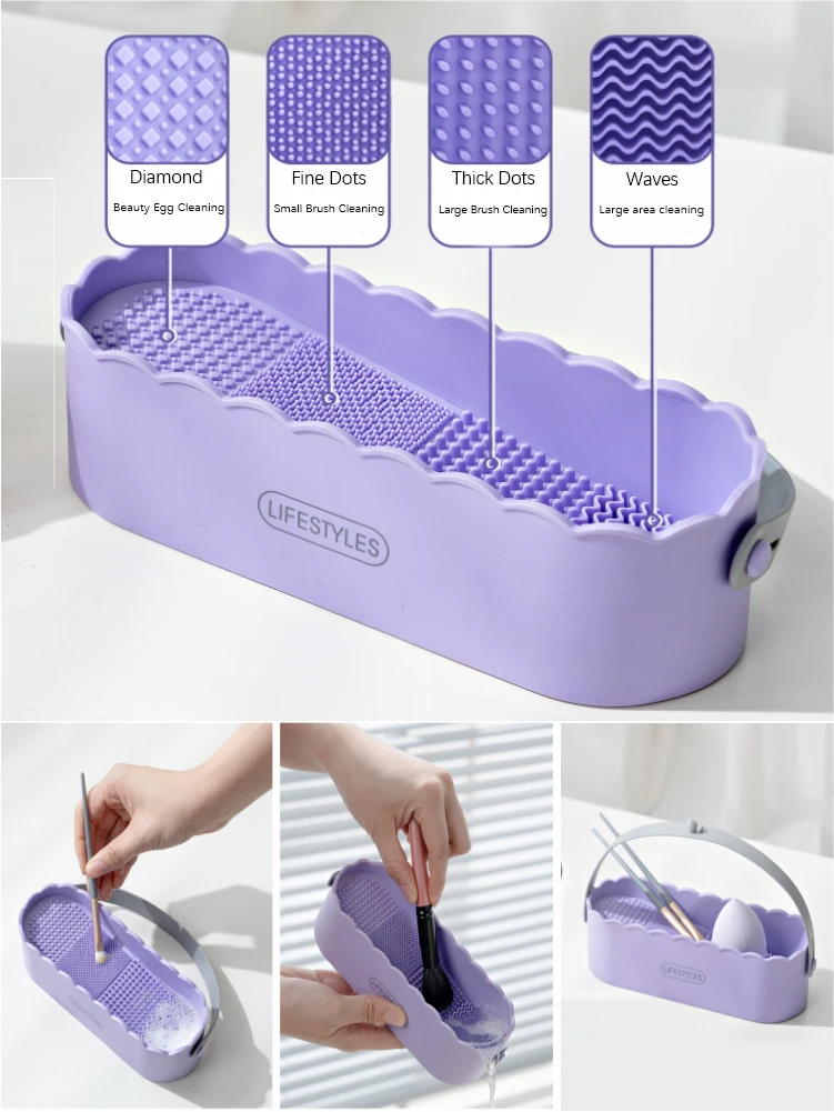 Rubber Mackup Brush Cleaning Tool Cosmetics Storage Box Multi-Functional Cosmetic brushes Beauty Egg Cleaner Bathroom Supplies