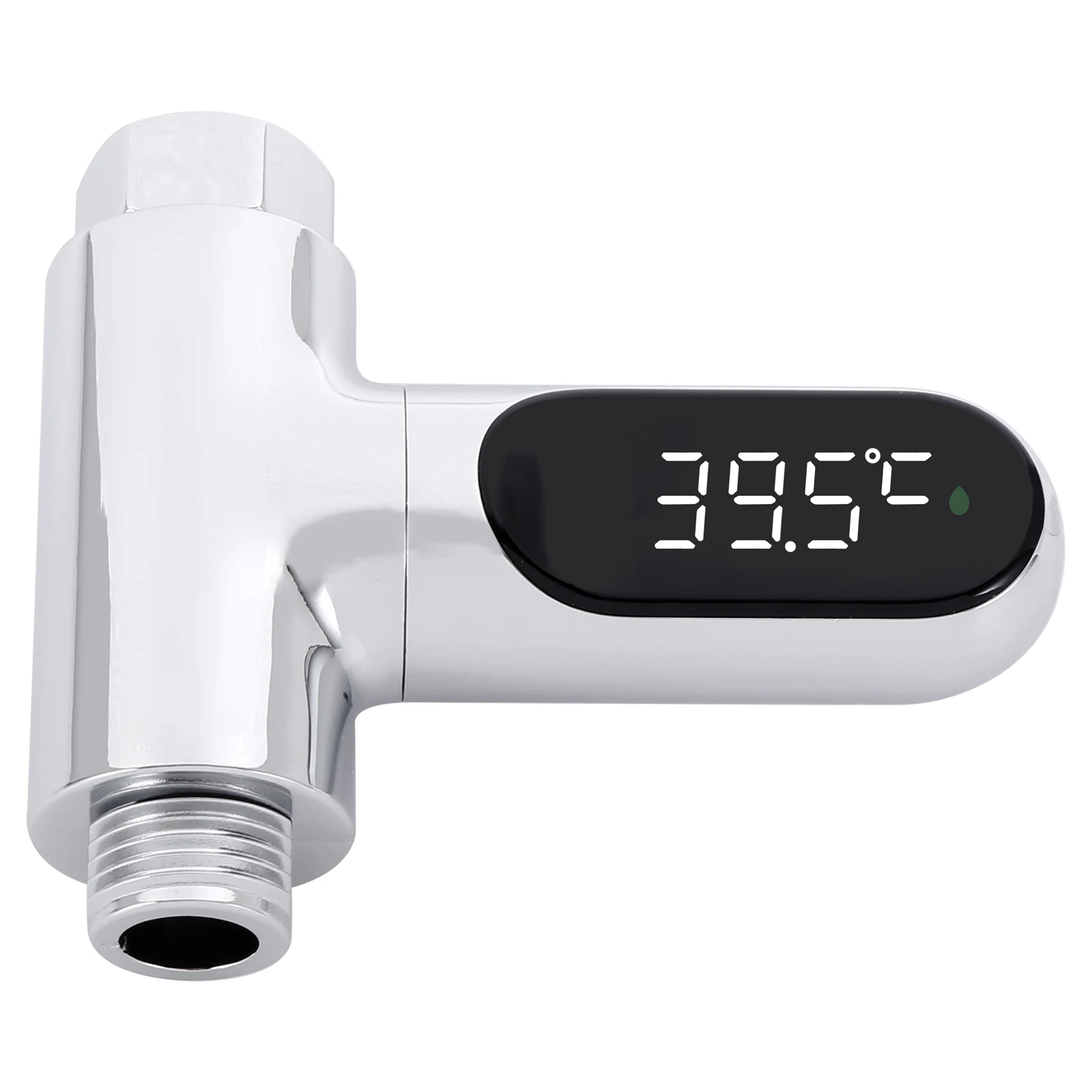 LED Display Home Water Shower Thermometer Flow Self-Generating Electricity Water Temperature Meter Monitor for Baby Care