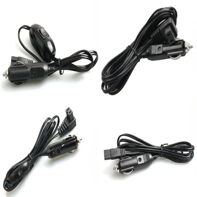 Car Cooler Replacement Power Cord 16AWG 12V DC 2‑Pin, Cigarette Lighter Adapter Cable for Mini Fridge Cooling Box With/No switch