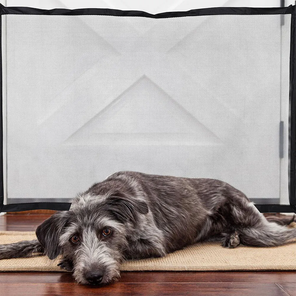 

Mesh Pet Barrier Cloth Multi-Functional Portable Gate for Doorways Foldable Mesh Pet Gate Dogs Cats Doggy Gates
