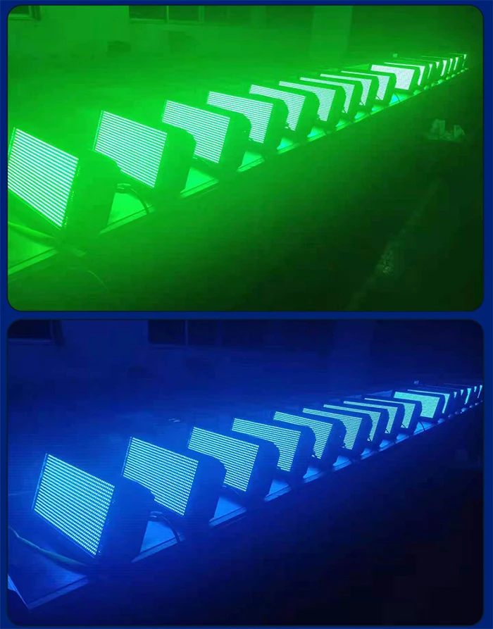 960 stücke 8-Segment RGB Strobe Licht Festzelt Hintergrund Waschen Licht LED Disco Voll Farbe Flash Party Hochzeit konzert Bühne Wirkung – Detail 5