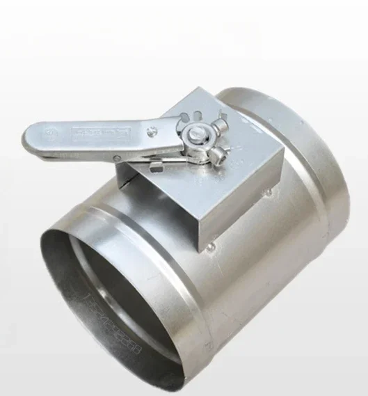 100mm 120mm 150mm 200mm Galvanized iron sheet duct damper manual air volume control valve butterfly valves for spiral duct