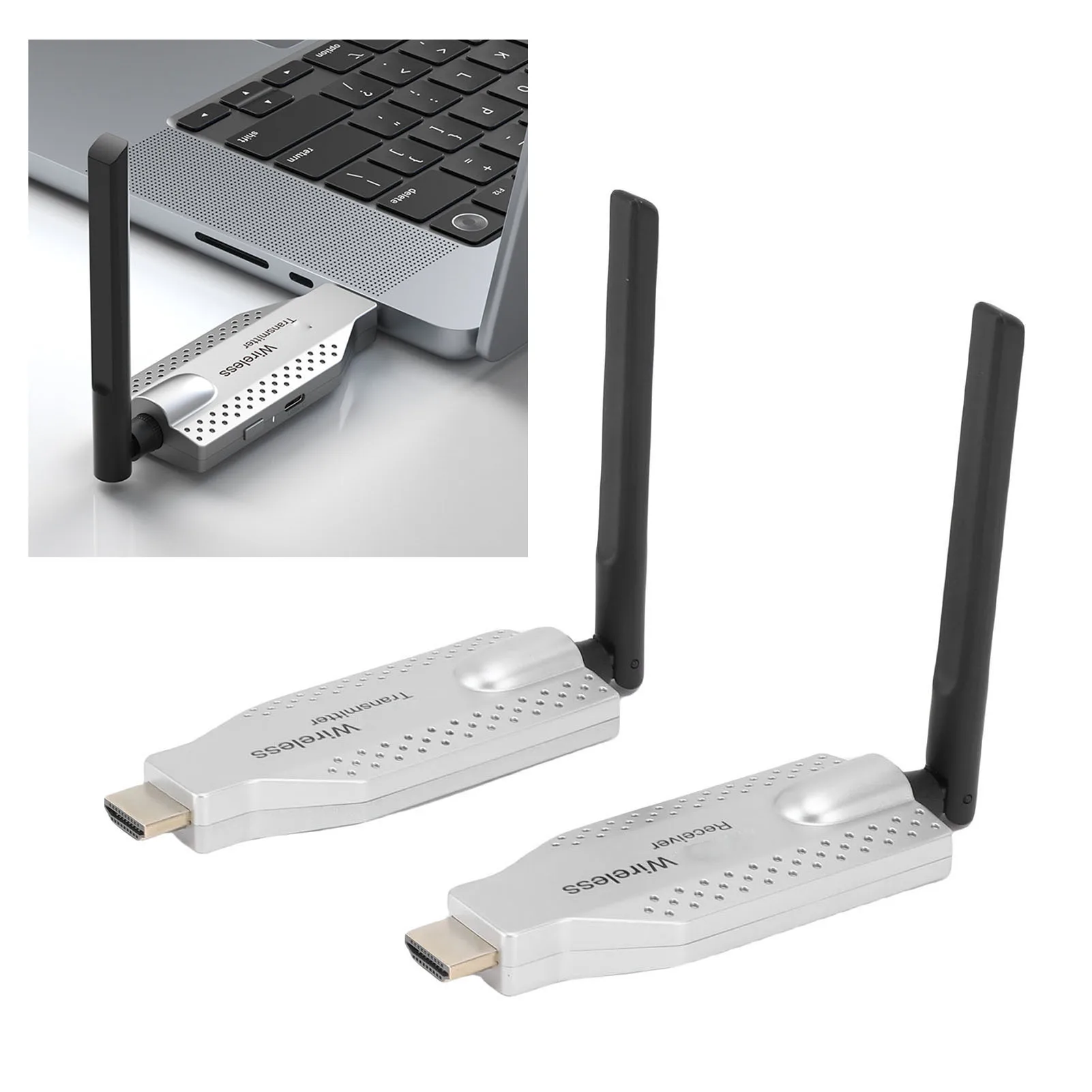 

5G беспроводной HD-дисплей, передатчик и приемник, 100 м, расширение через приложение, комплект расширителя мультимедийного интерфейса HD для портативных ПК