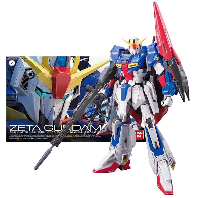 

Bandai Figure Gundam Model Kit Anime Figures RG 1/144 MSZ-006 Zeta Mobile Suit Gunpla Action Figure Toys For Boy Children's Gift