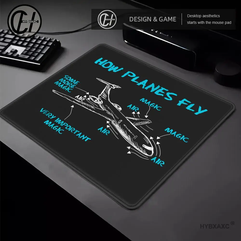 HYBXAXC Brand Iron Art Mouse Pad Funny Aviation Engineering Humor Desk Mat for Office Gaming Study Workstation Ergonomic Smooth