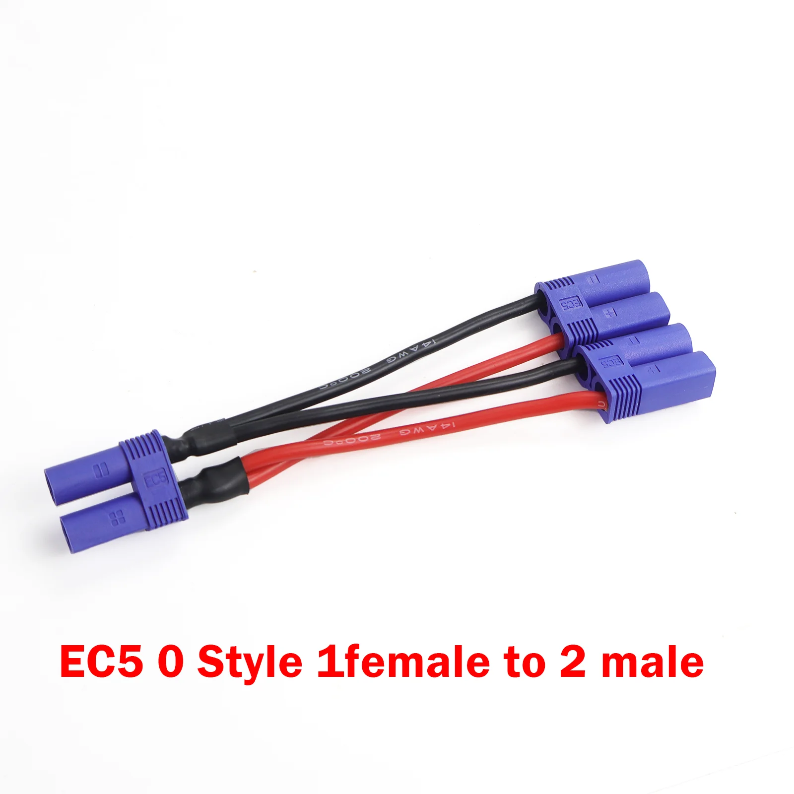 EC5 Y Splitter Cable 1F to 2M 10AWG Silicone Wire 10cm Parallel Battery Adapter for RC Car Boat Drone