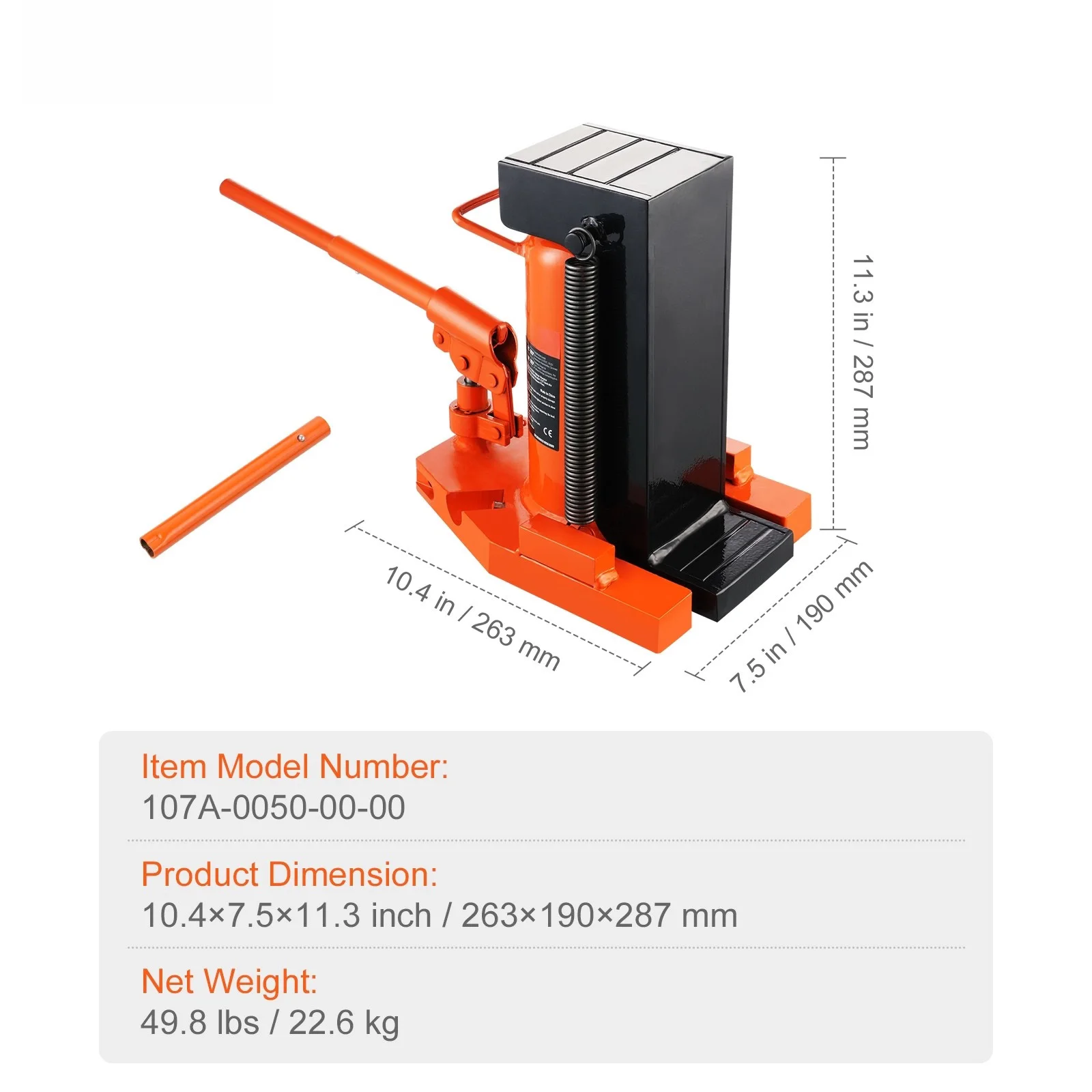 SucceBuy Hydraulische Teen Jack 2.5-10T Op Teen Teen Jack Lift 5-20T Op Top Lift Capaciteit Machine Jack Lucht Hydraulische Jack voor Industrie