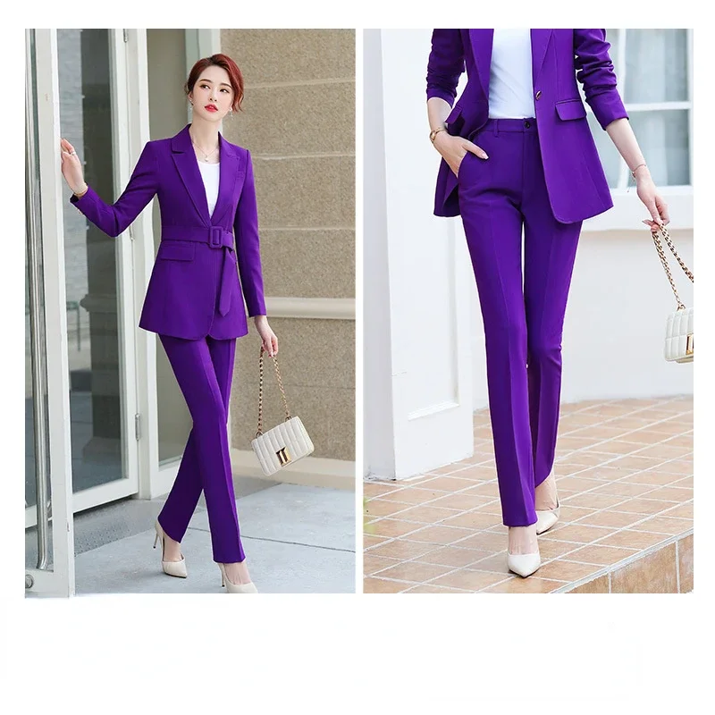 Blazer o pantaloni con risvolto a maniche lunghe con temperamento elegante da donna Blazer per abbigliamento da ufficio per occupazione aziendale in