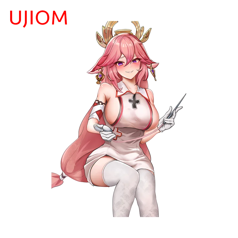 Baby Nursery Nurse - UJIOM 原神インパクト八重巫女ウォールステッカー絶妙なトレンディな魅力的なセクシーなナースグラフィックスデカール面白い赤ちゃん保育園の部屋の装飾