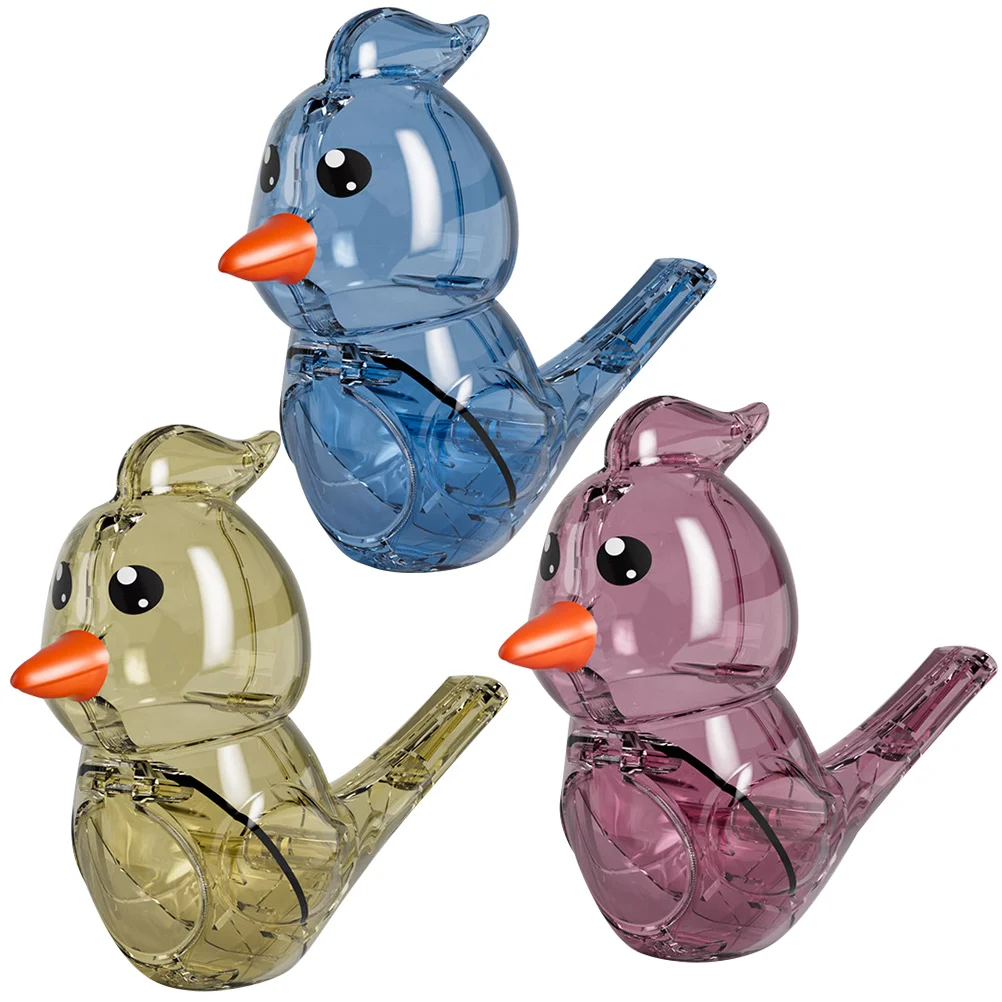 

3 Pcs Children's Whistle Toy Bird Whistles For Toys Musical Instrument Plastic Cartoon Balance Adorable Water