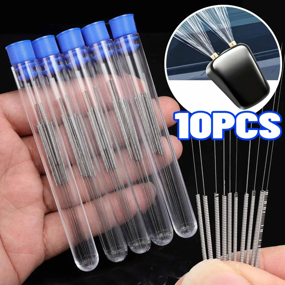 Stainless Steel Wiper Nozzle Cleaning Kit Car Wiper Washer Nozzle 3D Printer Jets Gas Stoves Shower Heads Cleaning Needle Set