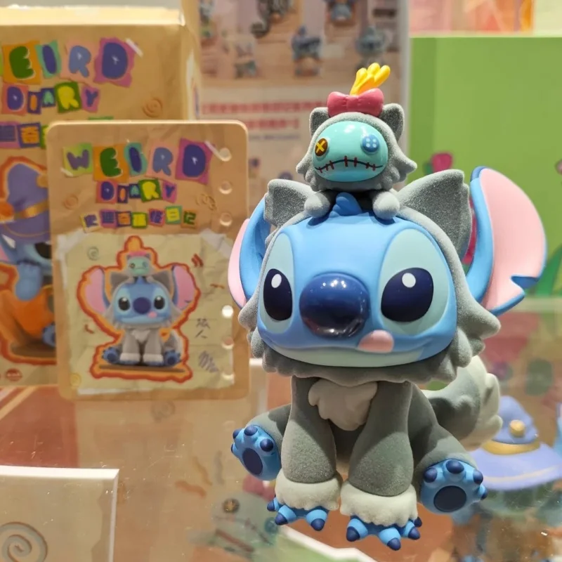 Echte Disney Stitch lustige Tagebuch Serie Blind Box Figur Rate Tasche Anime Modell mysteriöse Überraschung Box Puppe Kinder Weihnachts geschenk