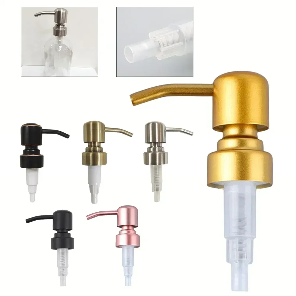 Soap Pump Head Liquid Lotion Dispenser Head Stainless Steel Pump Head Push Type Lotion Pump Head 28/400 Thread Press Head