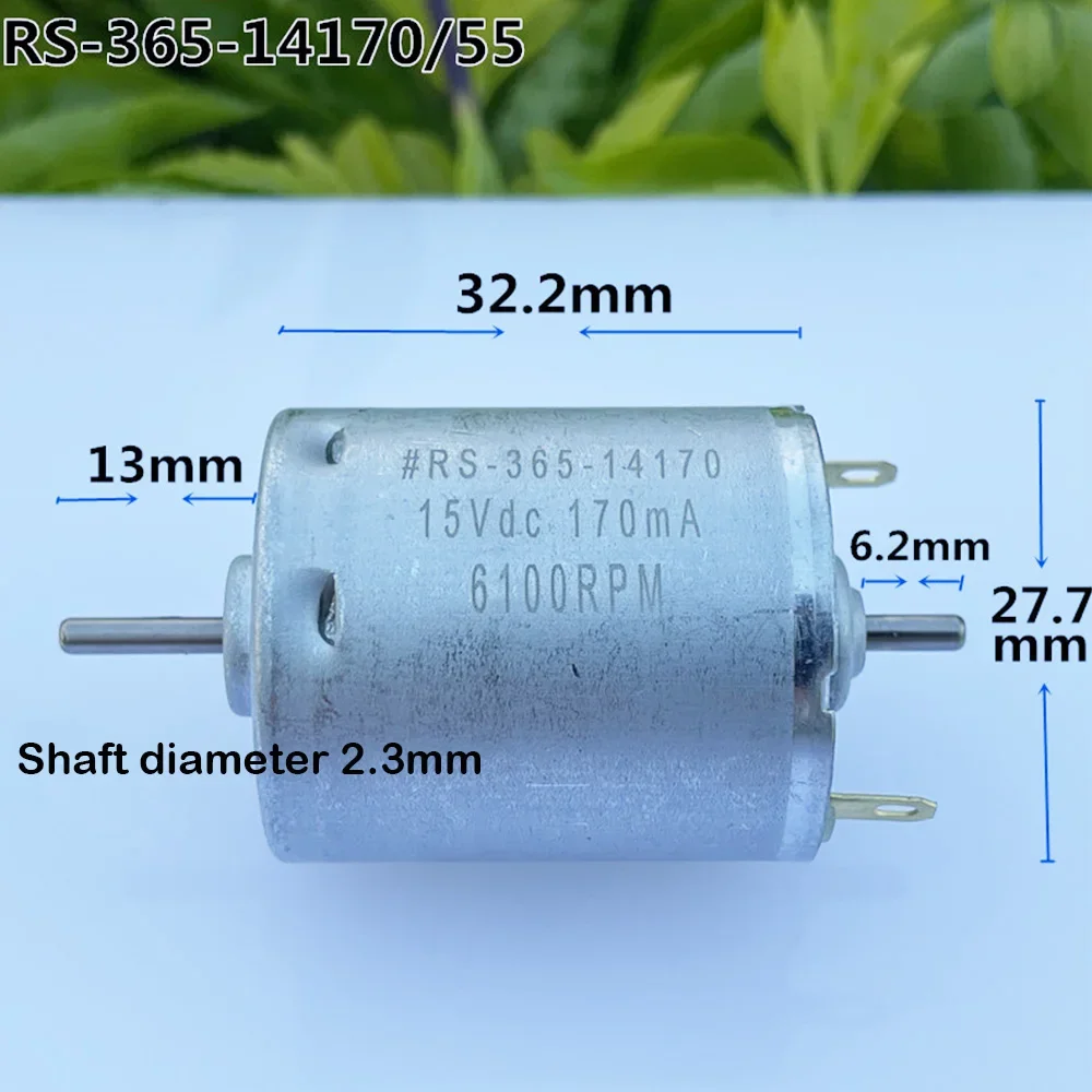 JOHNSON 365 Electric Motor Carbon Brush DC Motor DC 6V 15V 24V 25800RPM High Speed Engine for Heat Gun Hair Drier Drill Tool