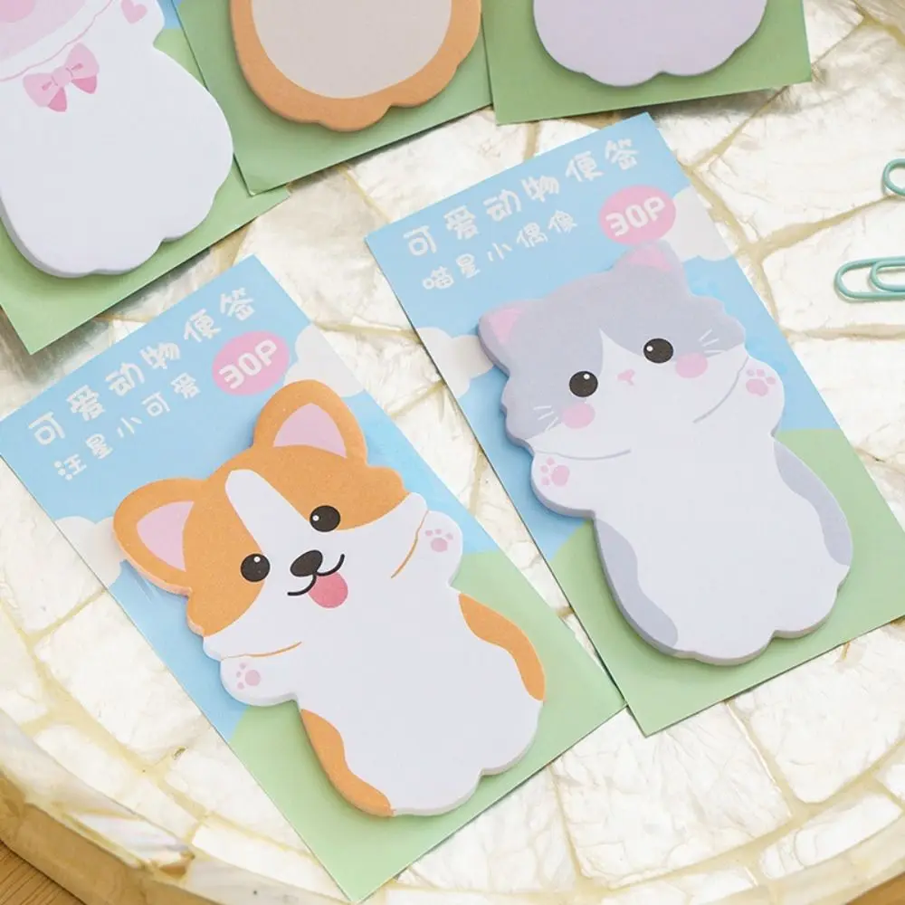 Bookmarks Cartoon Bear Animal Memo Pad Cat Sheep Notepad Ins Penguin Message Paper School Supplies