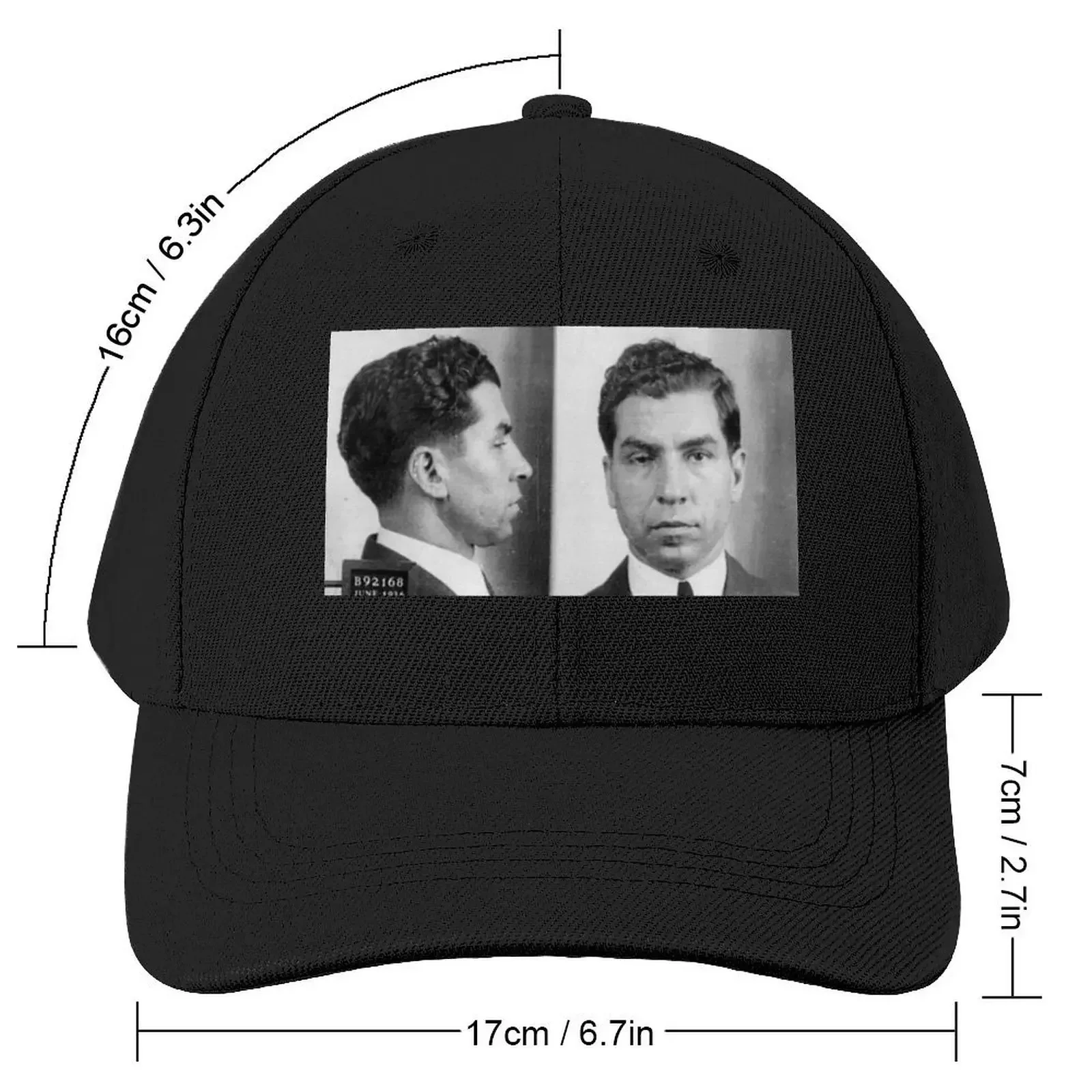 Charles Lucky Luciano Mug Shot 1931 Horizontal Baseball Cap Hat Baseball Cap |-F-| Women's 2025 Men's