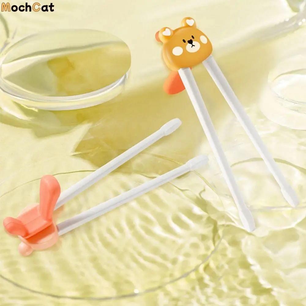 

Animal Cute Bear Training Chopsticks Silica gel Plastic Eating Practice With Box Kitchen Tableware Cartoon Chopsticks